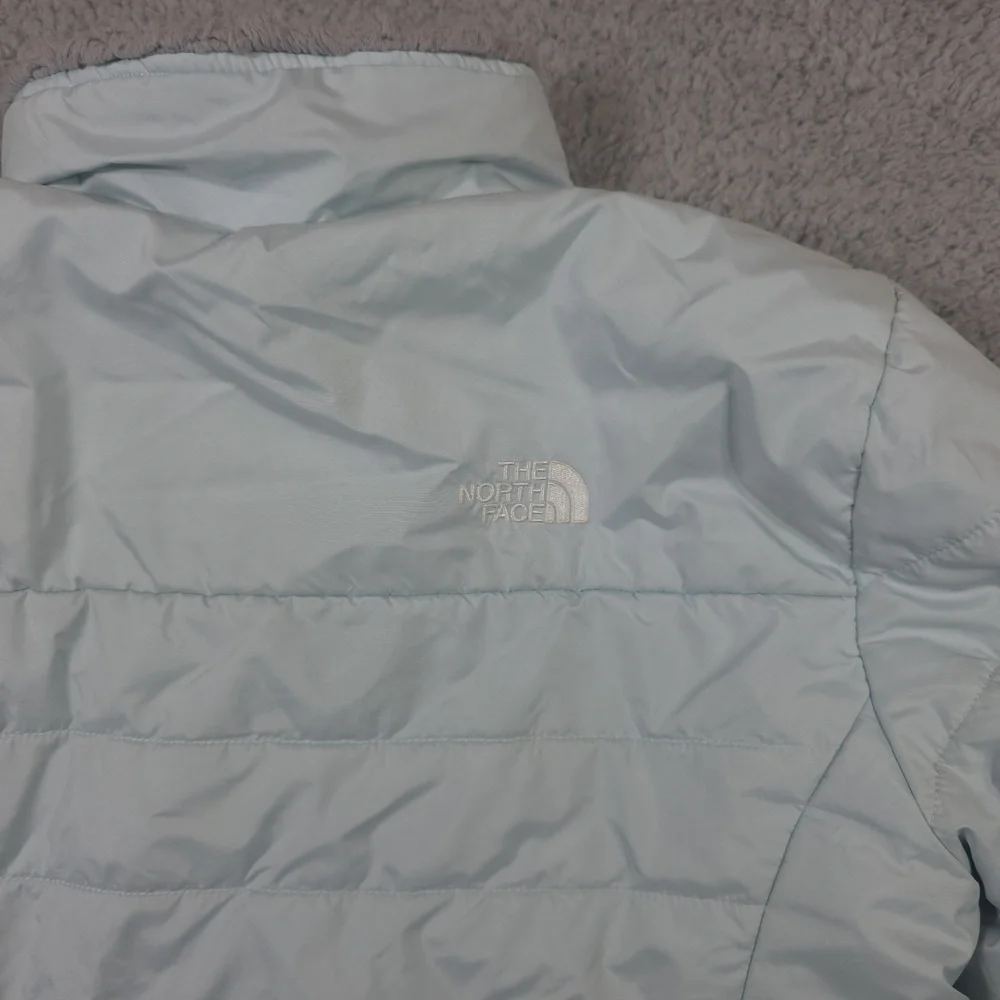 The North Face Reversible MossBud Swirl Girls Blue‎ Jacket - Size XL Ski Hiking
